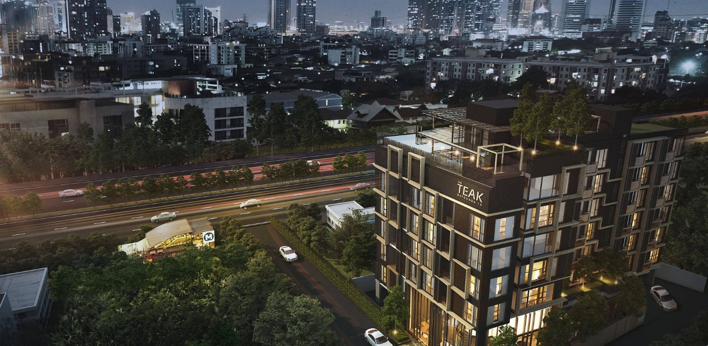 The Teak Ratchada 19 Building View from MRT Station