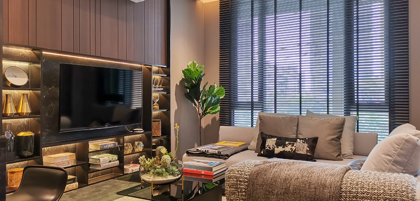 The Teak Ratchada 19 Living Room with TV