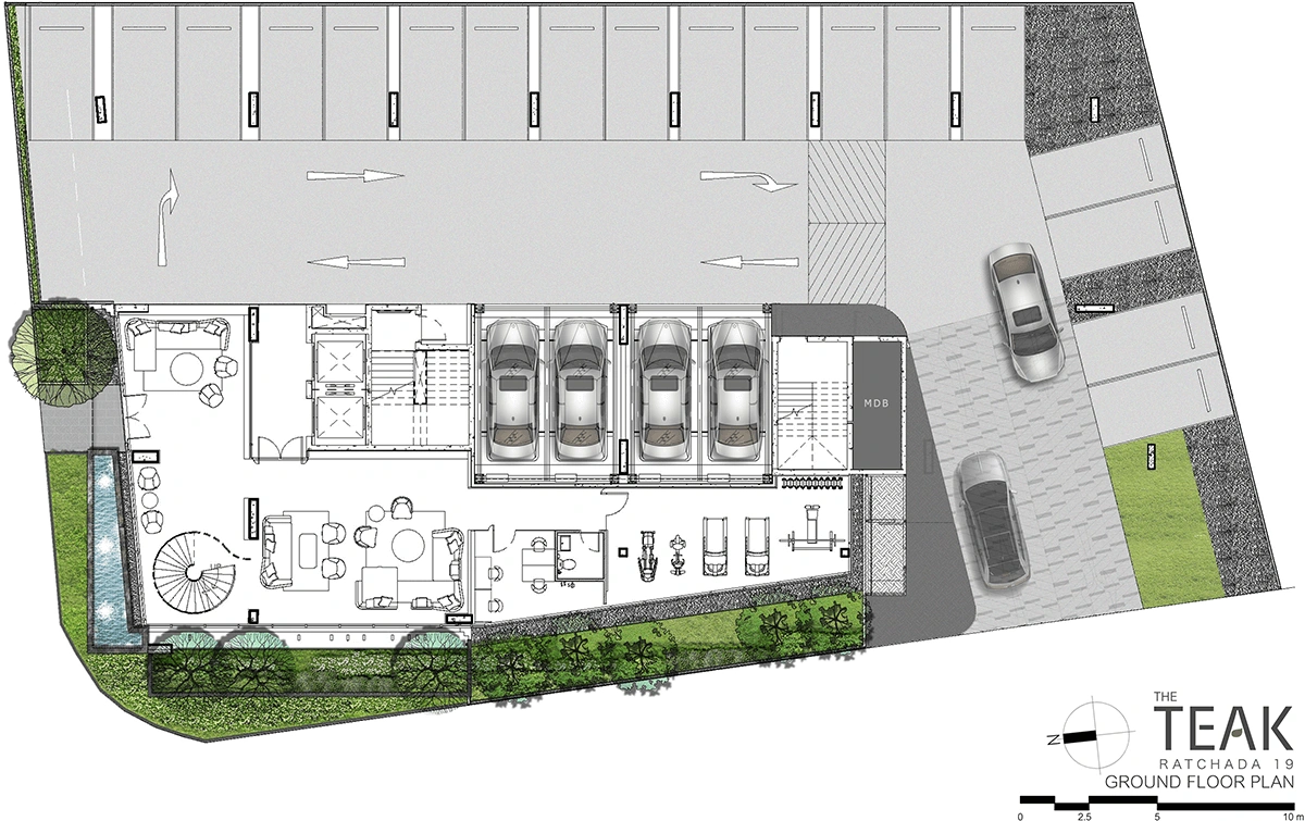 The Teak Ratchada 19 Ground Floor - Lobby & Parking