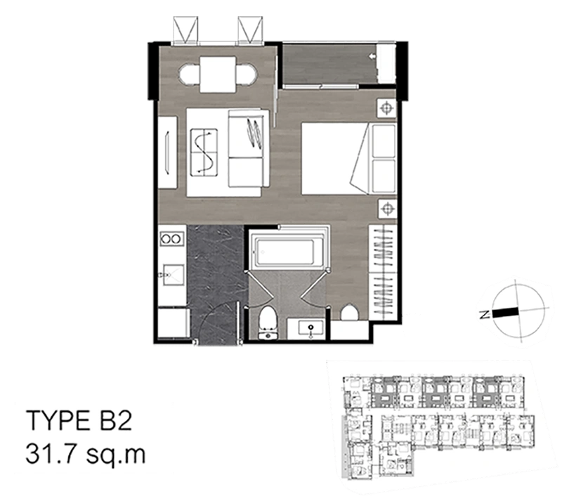 The Teak Ratchada 19 Room Type B2
