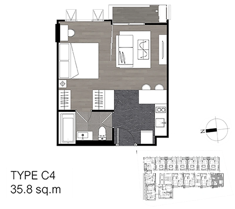 The Teak Ratchada 19 Room Type C4