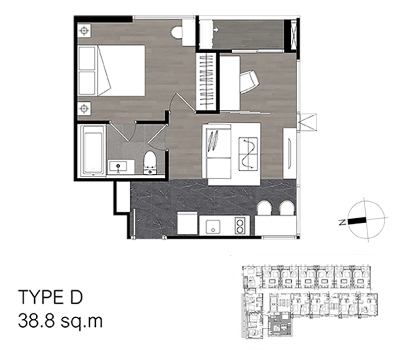The Teak Ratchada 19 Room Type D